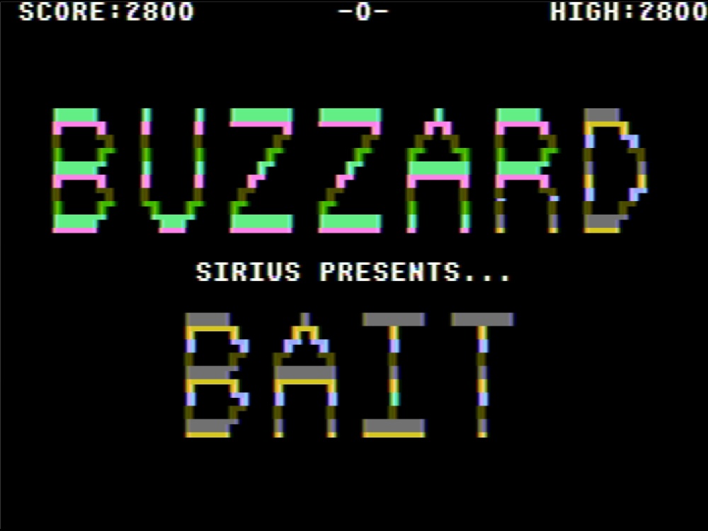 Title Screen of Buzzard Bait for DOS
